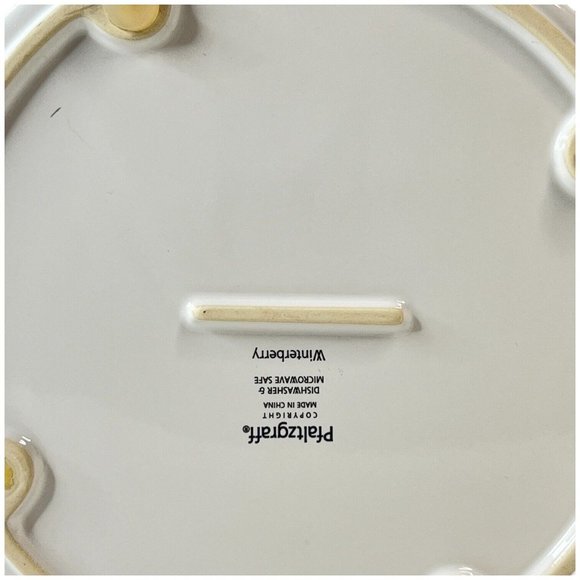 Vtg Pfaltzgraff Winterberry Trivet Hot Plate Cheese Tray 8.75 IN Scalloped Edge - Picture 3 of 5